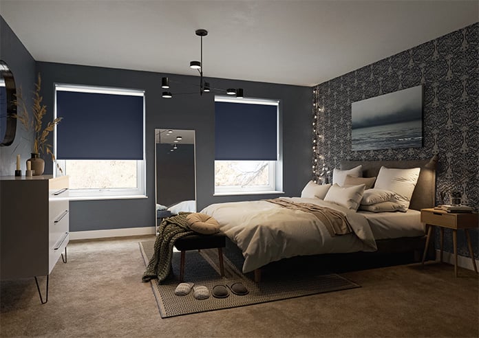 Verona (Blackout), Navy - Motorised Roller Blind - Image 7